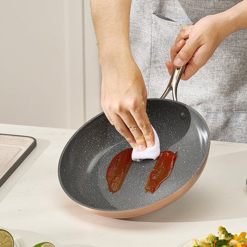 Frying Pan Skillet, Aluminum Egg Fry Pans, 3 Piece (200, 270, 300 mm),